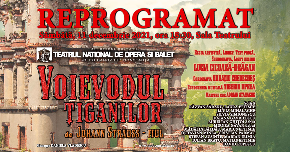 Reprogramat – ”Voievodul țiganilor” – 11 decembrie 2021