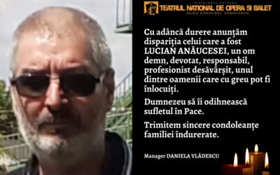 Cu adâncă durere anunțăm dispariția celui care a fost LUCIAN ANĂUCESEI